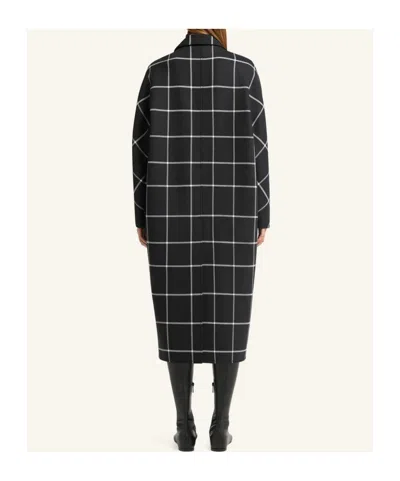 Courrèges Checked Oversized Tailored Coat In Black
