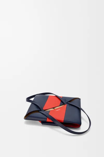 Loewe Medium Puzzle Fold Tote In Classic Leather Skin For Woman In Multi