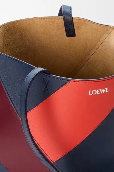 Loewe Medium Puzzle Fold Tote In Classic Leather Skin For Woman In Multi