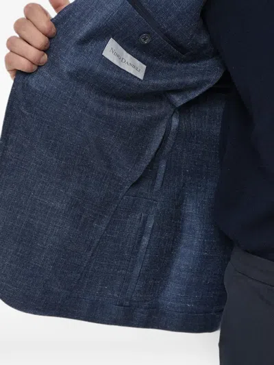 Corneliani Single-breasted Patch-pocket Blazer In Blue
