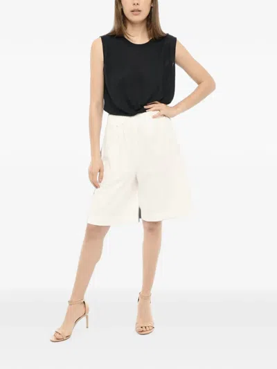 Woolrich Logo-patch Elasticated Shorts In White