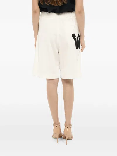 Woolrich Logo-patch Elasticated Shorts In White