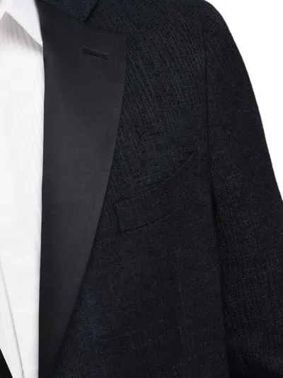 Corneliani Single-breasted Blazer In Blue