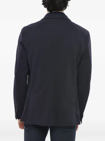 Corneliani Single-breasted Blazer In Blue