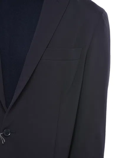 Corneliani Single-breasted Blazer In Blue