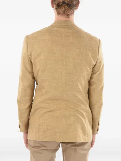 Corneliani Double-breasted Blazer In Neutrals
