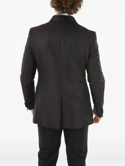 Corneliani Double-breasted Shawl-collar Blazer In Black