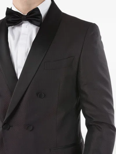 Corneliani Double-breasted Shawl-collar Blazer In Black