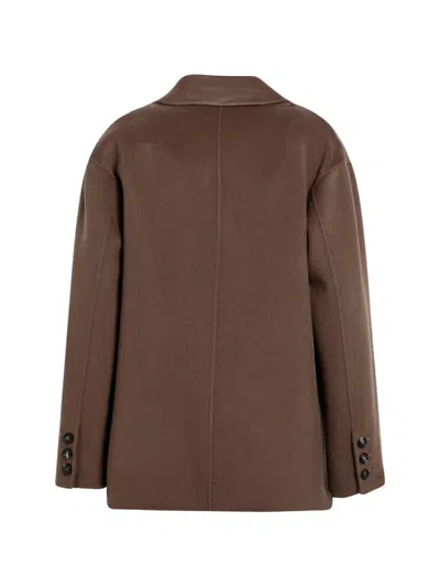 's Max Mara Button-fastening Flap-pocket Jacket In Brown