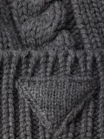 Prada Wool Beanie In Gray