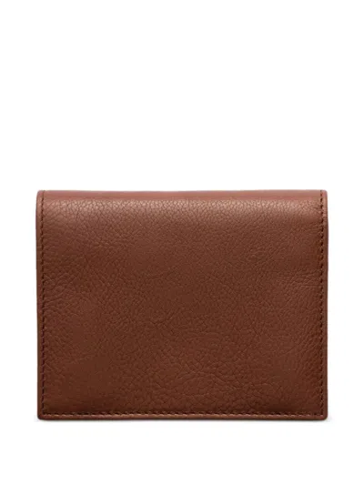 Prada Small Leather Wallet In Brown