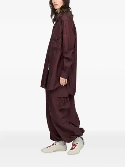 Y-3 Gradient-stripe Cargo Pants In Red