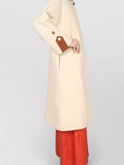 Alysi Short Straight-silhouette Coat With Classic Collar In Brown