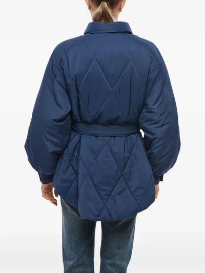 Bacon Belted Puffer Jacket In Blue