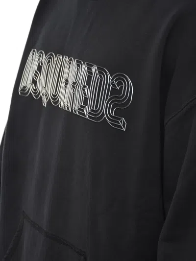 Dsquared2 Ragian Cool Sweatshirt With Embossed Logo In Multi