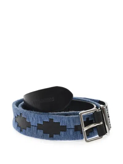 Dsquared2 Logo-debossed Belt In Blue