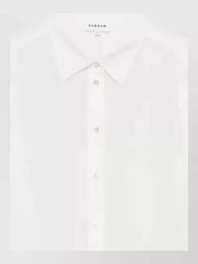 P.a.r.o.s.h Womens Shirt Curved Hem Sheer Fabric In White