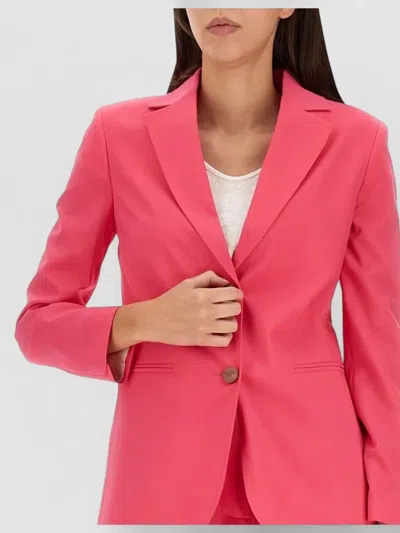 Alysi Regular Fit Jacket Single Breasted Design In Pink