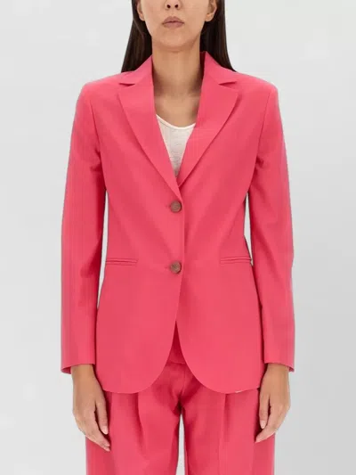 Alysi Regular Fit Jacket Single Breasted Design In Pink