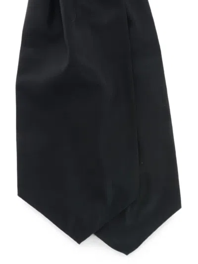 Corneliani Striped Ascot Tie In White