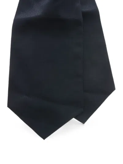 Corneliani Striped Ascot Tie In White