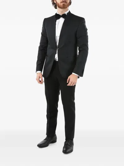 Corneliani Single-breasted Wool Blazer In Blue
