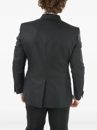 Corneliani Single-breasted Wool Blazer In Blue