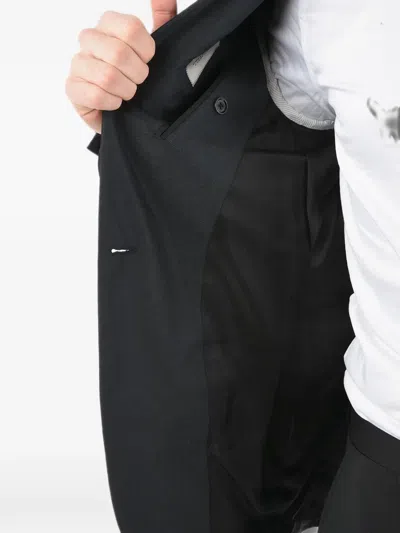 Corneliani Single-breasted Wool Blazer In Blue