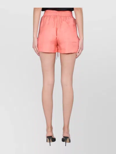 Alysi Twill Shorts Featuring Practical Side Pockets In Pink