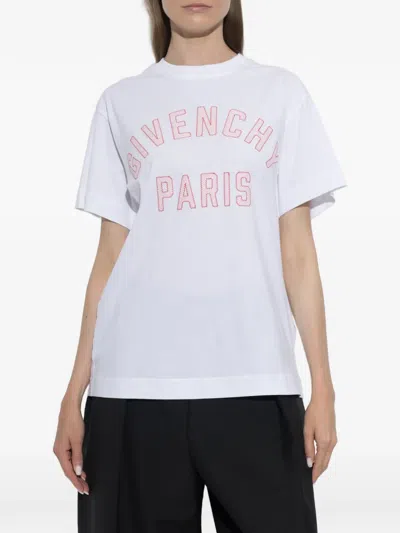 Givenchy Logo-embroidered T-shirt In White