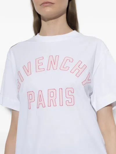 Givenchy Logo-embroidered T-shirt In White