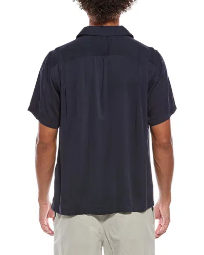 Rag & Bone Classic Slub Button Down Shirt In Navy