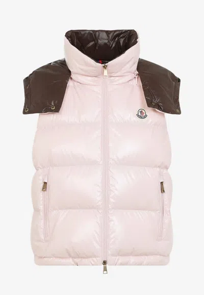 Moncler Niverolle Sleeveless Puffer Jacket In Pink