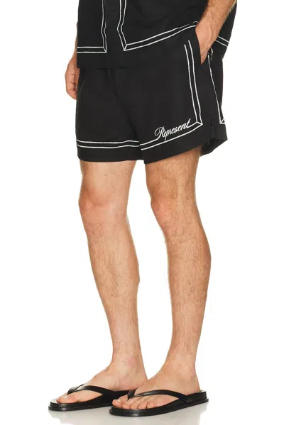 Represent Border Short In Black