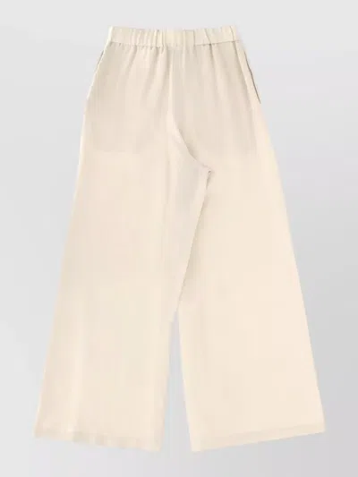 Alysi Tailored Wide Leg Pants Light Design In Neutral