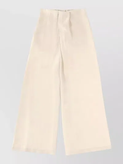Alysi Tailored Wide Leg Pants Light Design In Neutral