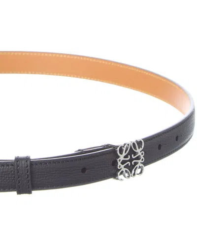 Loewe Anagram Cube Leather Belt In Black