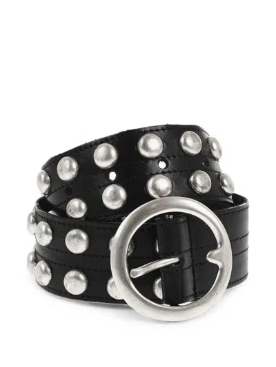 Dsquared2 Stud-embellished Leather Belt In Black
