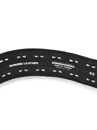 Dsquared2 Stud-embellished Leather Belt In Black