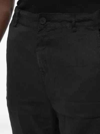Never Enough Linen Belt-loop Shorts In Black