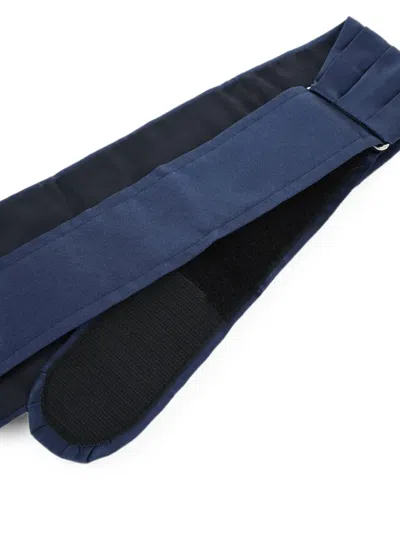 Corneliani Pleated Silk Cummerbund In Blue