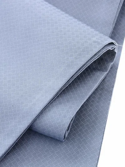 Corneliani Patterned Silk Scarf In Blue