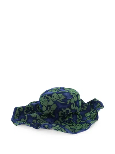 Dsquared2 Floral-pattern Hat In Blue