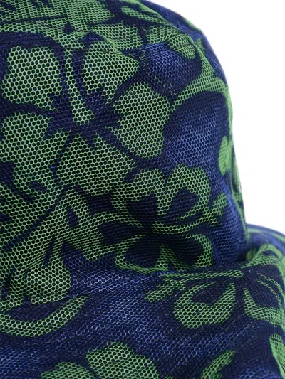 Dsquared2 Floral-pattern Hat In Blue