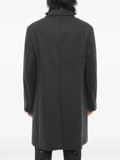 Neil Barrett Notched-lapel Single-breasted Coat In Gray