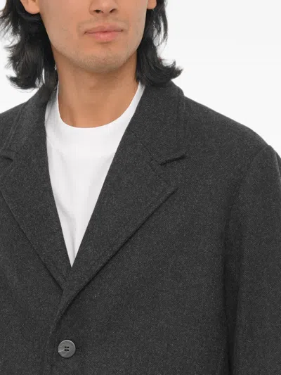 Neil Barrett Notched-lapel Single-breasted Coat In Gray