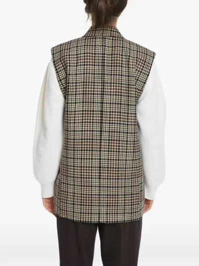 Herskind Houndstooth Double-breasted Waistcoat In Multi