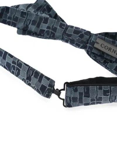 Corneliani Abstract-pattern Silk Bow Tie In Blue