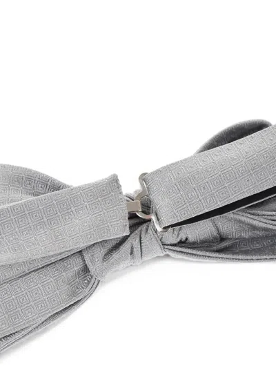 Corneliani Silk Bow Tie In Grey