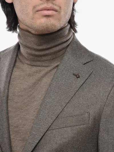 Corneliani Single-breasted Patch-pockets Blazer In Grey